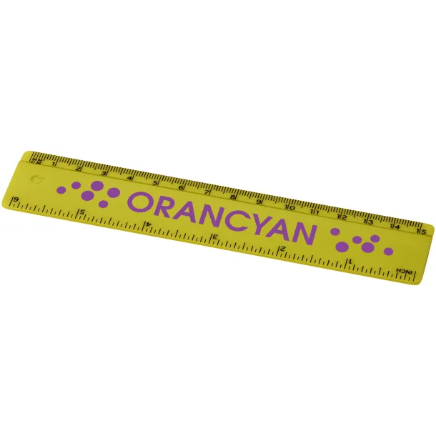 Renzo 15 cm plastic ruler Lime