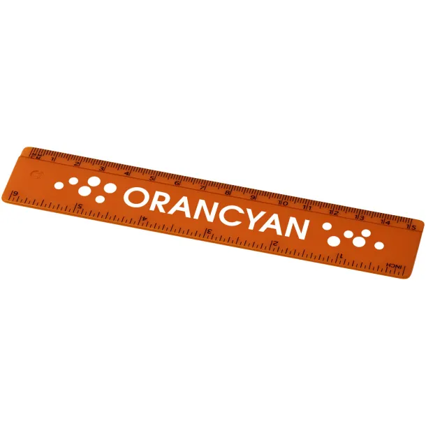 Renzo 15 cm plastic ruler - Unbranded Orange