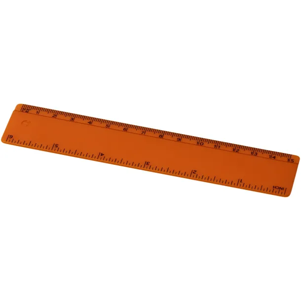 Renzo 15 cm plastic ruler Orange