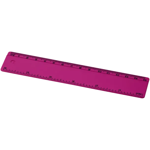 Renzo 15 cm plastic ruler Magenta