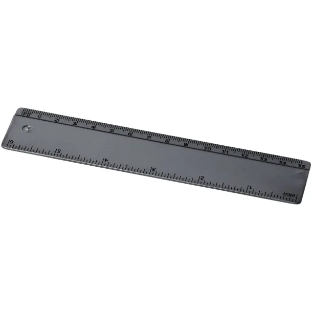 Renzo 15 cm plastic ruler Silver