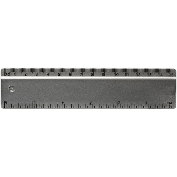 Renzo 15 cm plastic ruler Silver