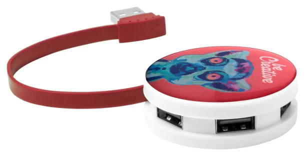 Niyel USB hub Red White