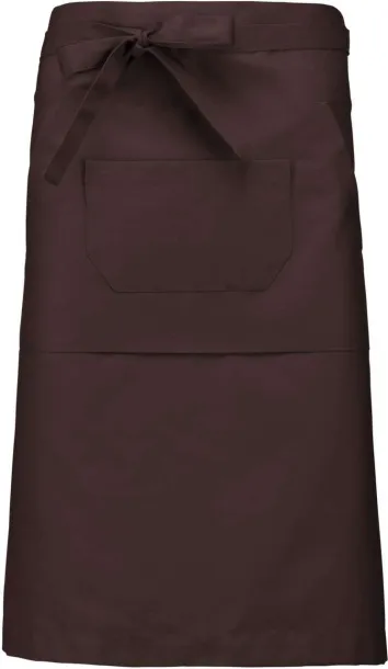  POLYCOTTON LONG APRON - Kariban Chocolate