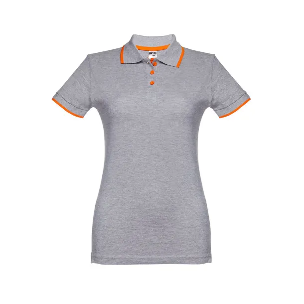 ROME WOMEN Women's slim fit polo shirt Heather light grey