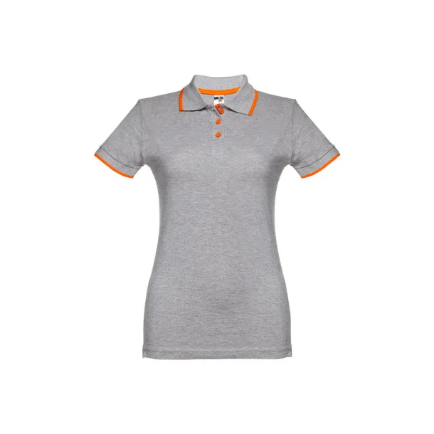 ROME WOMEN Women's slim fit polo shirt Heather light grey