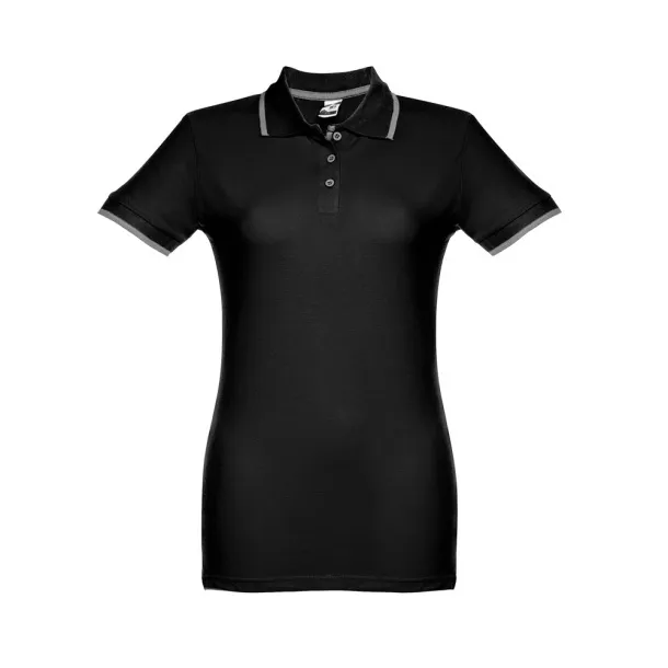 ROME WOMEN ženska prijanjajuća polo majica, 195 g/m² Crna