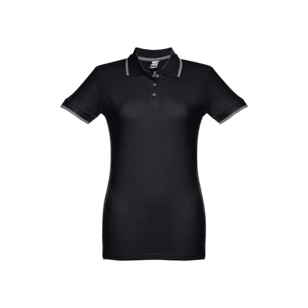 ROME WOMEN ženska prijanjajuća polo majica, 195 g/m² Crna
