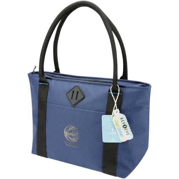 Repreve® Ocean 12-can GRS RPET cooler tote bag 11L - Elevate NXT Navy Blue