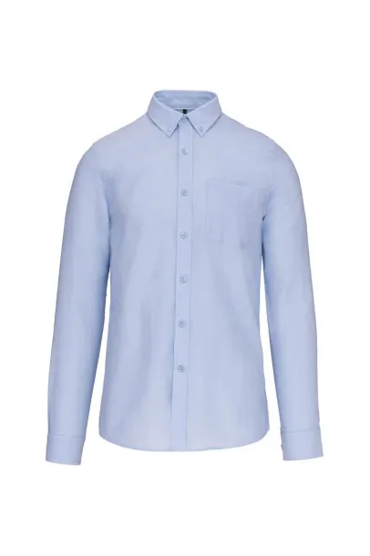  LONG-SLEEVED WASHED OXFORD COTTON SHIRT - Kariban Oxford Blue