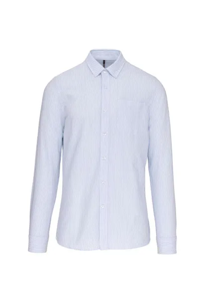  LONG-SLEEVED WASHED OXFORD COTTON SHIRT - Kariban White