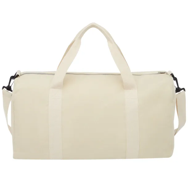 Pheebs 210 g/m² recycled cotton and polyester duffel bag Natural