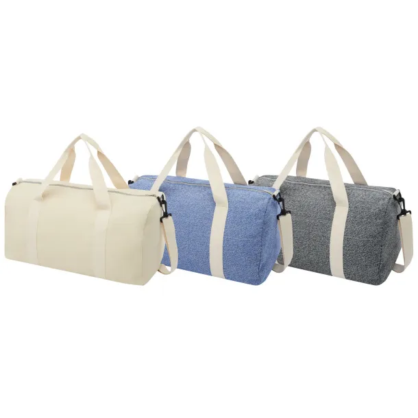 Pheebs 210 g/m² recycled cotton and polyester duffel bag Natural