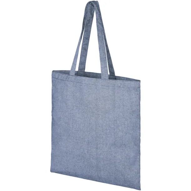 Pheebs 210 g/m² recycled tote bag Heather blue