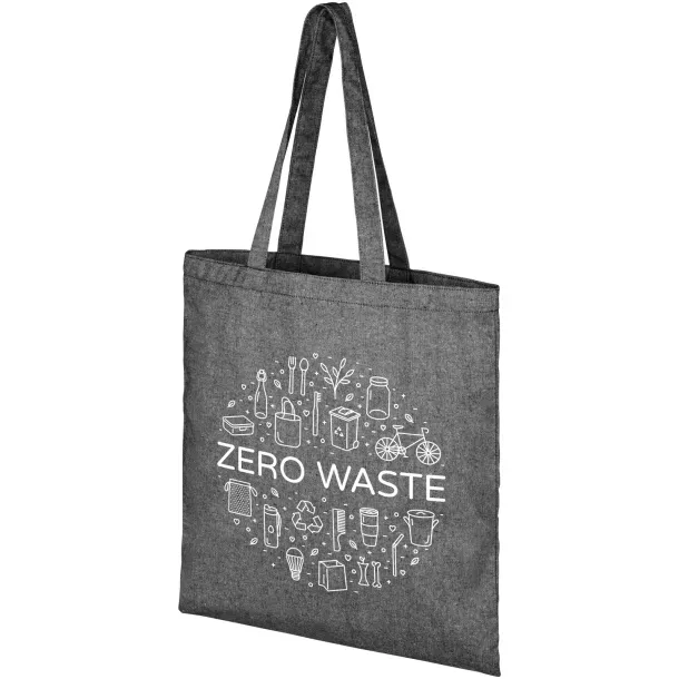 Pheebs 210 g/m² recycled tote bag - Unbranded Heather black