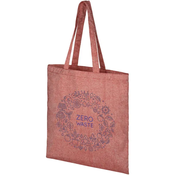 Pheebs 210 g/m² recycled tote bag Heather red