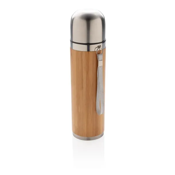  Bamboo vacuum travel flask - XD Collection Brown 