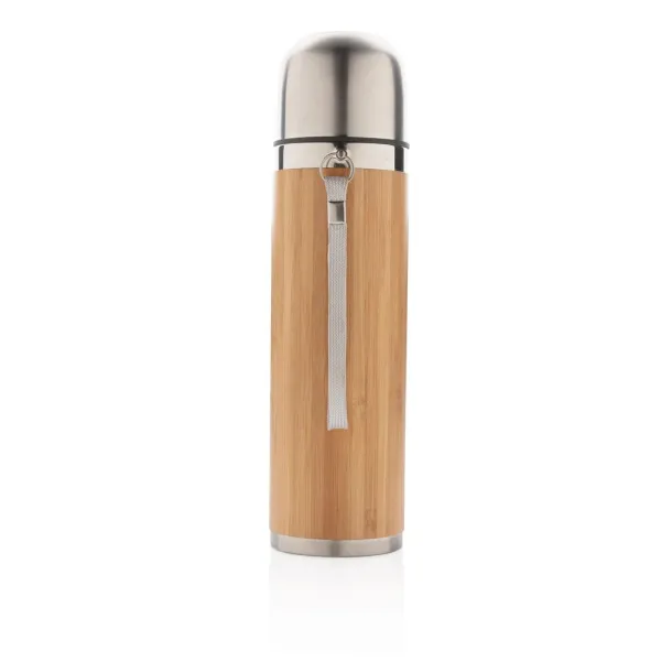  Bamboo vacuum travel flask - XD Collection Brown 