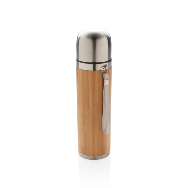  Bamboo vacuum travel flask - XD Collection Brown 