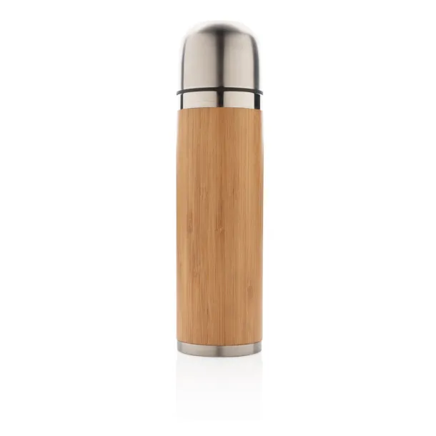  Bamboo vacuum travel flask - XD Collection Brown 