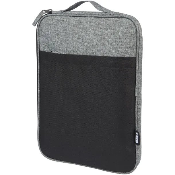 Reclaim 14" GRS recycled two-tone laptop sleeve 2.5L - Bullet Solid black Heather grey