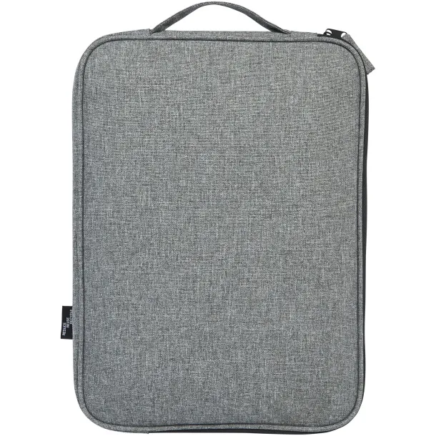 Reclaim 14" GRS recycled two-tone laptop sleeve 2.5L - Bullet Solid black Heather grey