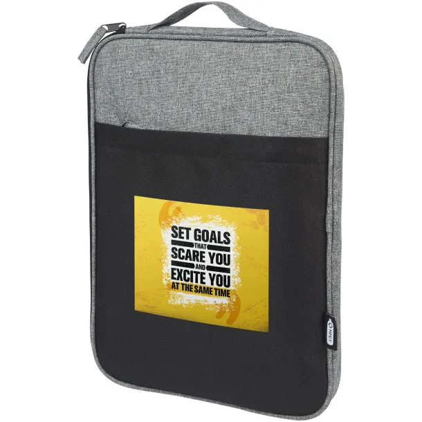 Reclaim 14" GRS recycled two-tone laptop sleeve 2.5L - Bullet Solid black Heather grey