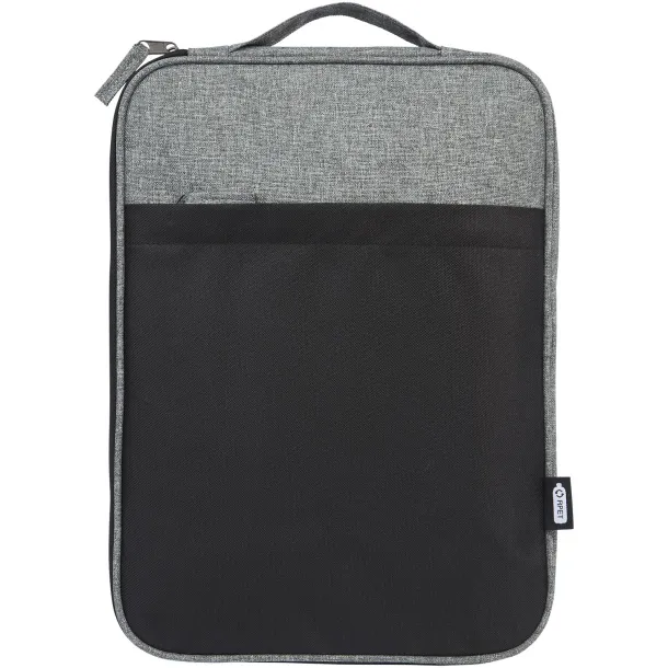 Reclaim 14" GRS recycled two-tone laptop sleeve 2.5L - Bullet Solid black Heather grey