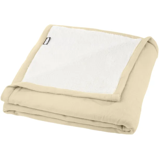 Marigold RPET polar fleece and sherpa blanket - Seasons Ivory white Ivory white