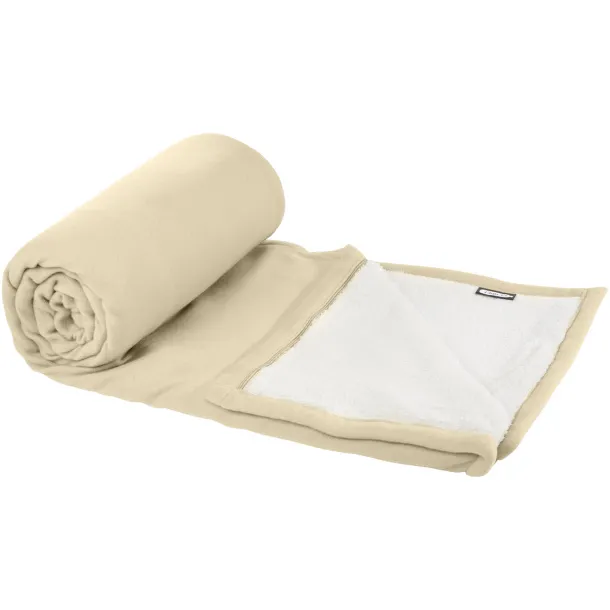 Marigold RPET polar fleece and sherpa blanket - Seasons Ivory white Ivory white