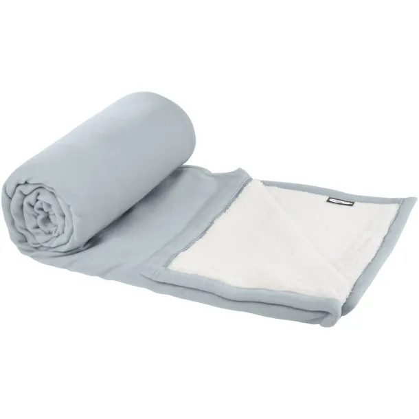 Marigold RPET polar fleece and sherpa blanket - Seasons Grey Ivory white