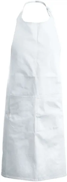  POLYESTER COTTON APRON WITH POCKET - Kariban White