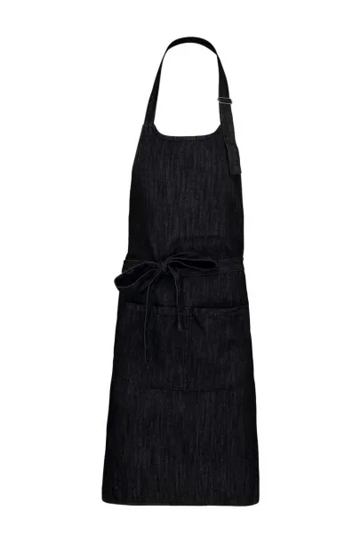  POLYESTER COTTON APRON WITH POCKET - Kariban Black Denim