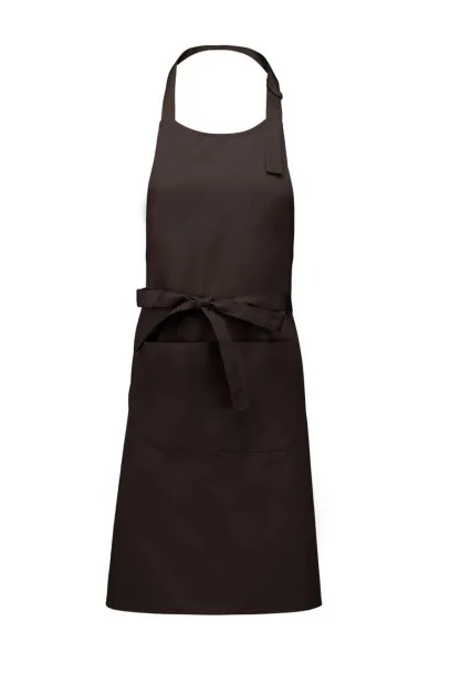  POLYESTER COTTON APRON WITH POCKET - Kariban Chocolate