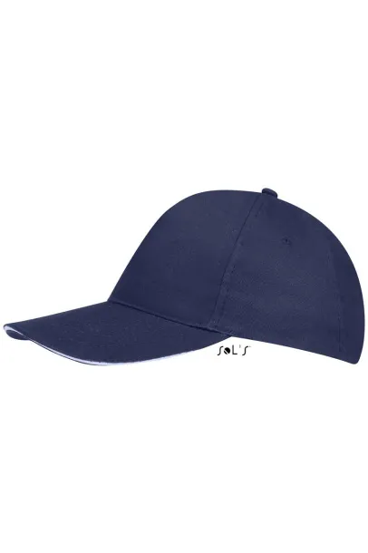 SOL'S SUNNY FIVE PANEL CAP - SOL'S French Navy White