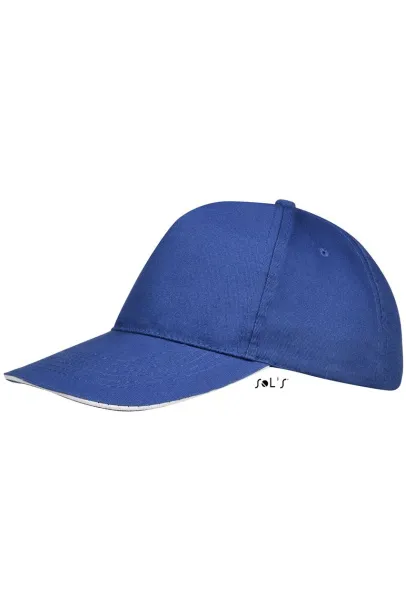 SOL'S SUNNY FIVE PANEL CAP - SOL'S Royal blue White