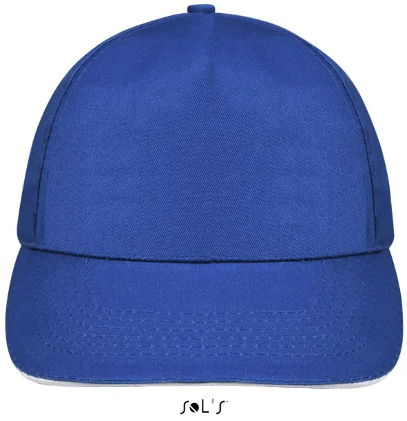 SOL'S SUNNY FIVE PANEL CAP - SOL'S Royal blue White