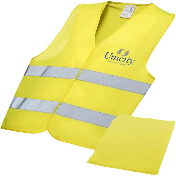 Watch-out XL safety vest in pouch for professional use - RFX™ Neon yellow