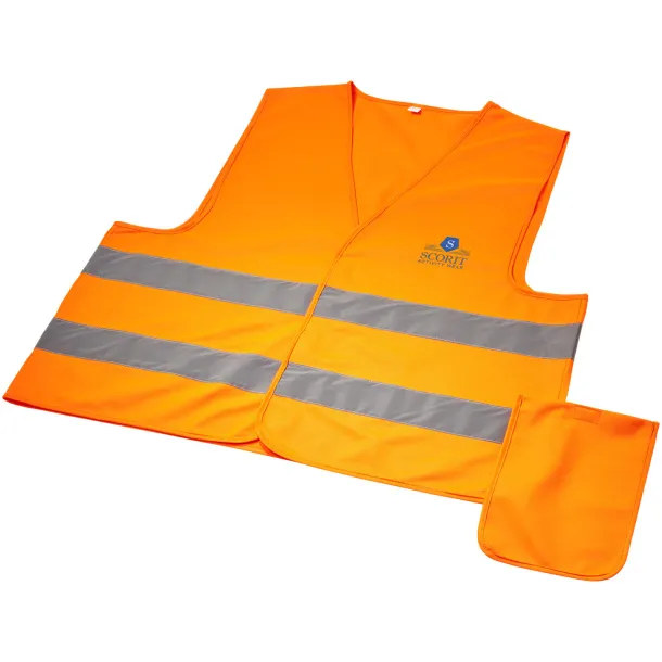 Watch-out XL safety vest in pouch for professional use - RFX™ Neon orange