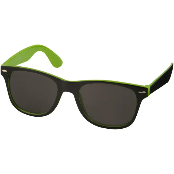 Sun Ray sunglasses with two coloured tones Lime Solid black