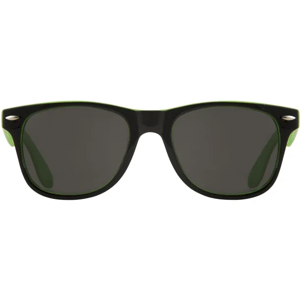 Sun Ray sunglasses with two coloured tones Lime Solid black