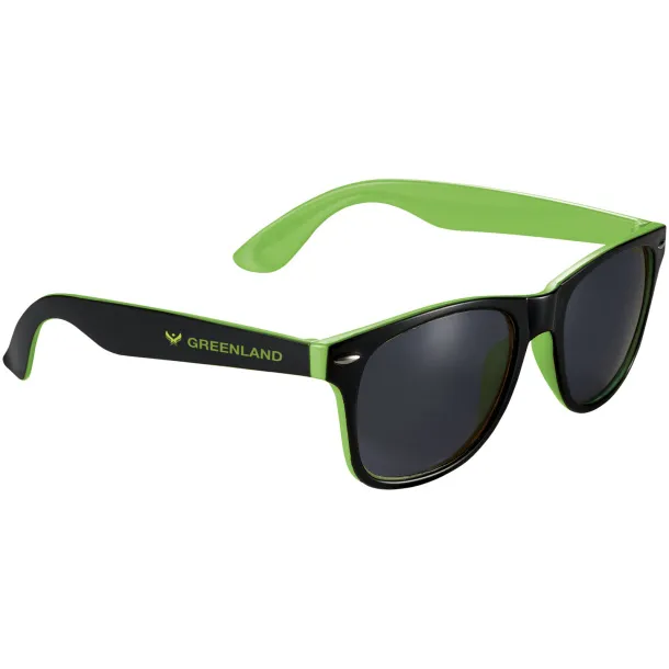 Sun Ray sunglasses with two coloured tones Lime Solid black