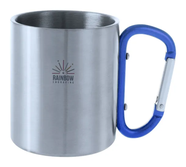 Cadisha metalna šalica, 200 ml Plava Srebrna