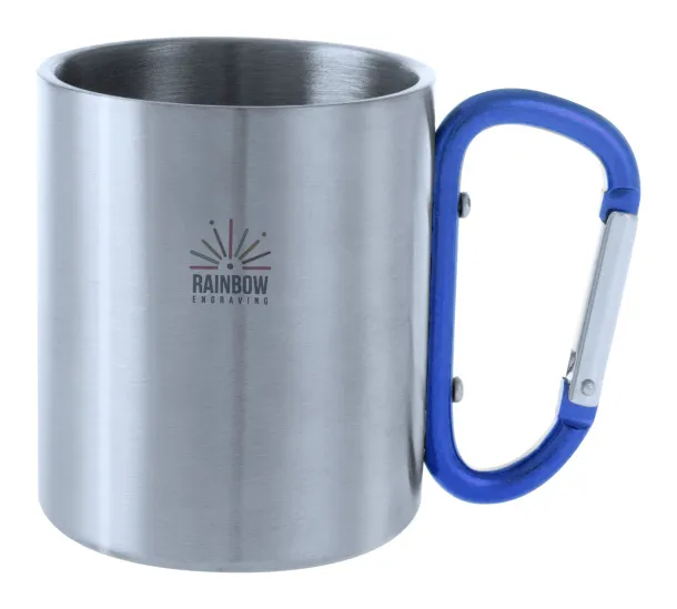 Cadisha metalna šalica, 200 ml Plava Srebrna