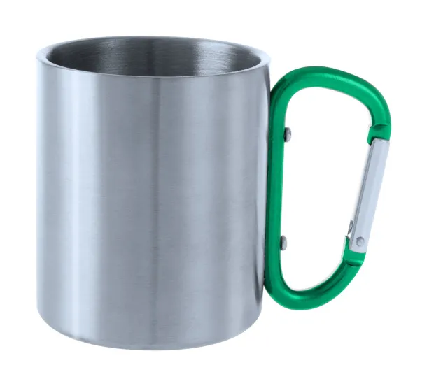 Cadisha metalna šalica, 200 ml Zelena Srebrna
