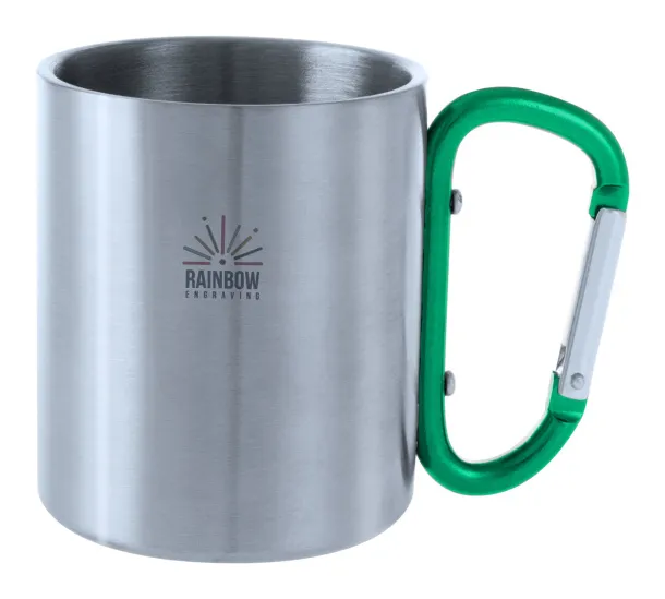 Cadisha metalna šalica, 200 ml Zelena Srebrna