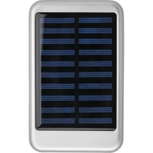  Prijenosna baterija 4000 mAh, solarni punjač silver