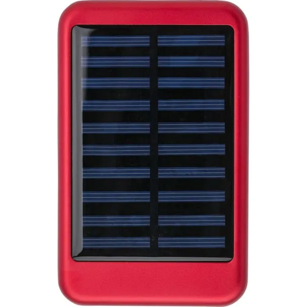  Power bank 4000 mAh, solar charger Crvena
