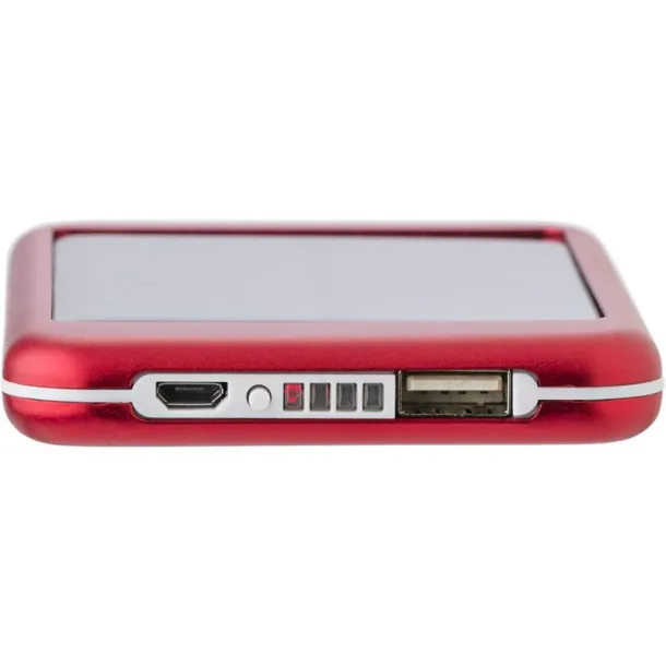  Power bank 4000 mAh, solar charger red