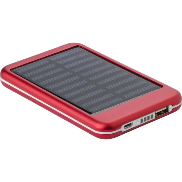  Power bank 4000 mAh, solar charger Crvena